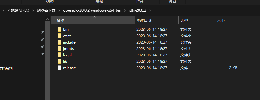 JDK 压缩包解压后的目录结构